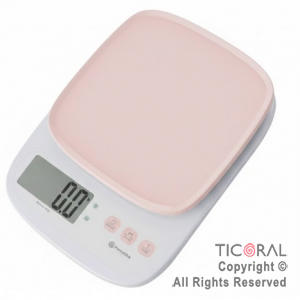 BALANZA COCINA DIGITAL USB 10 KG ROSA PASTEL X 1